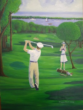 golf 02 impresionista Pinturas al óleo